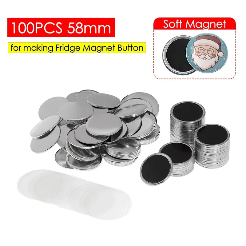 50/100PCS 25-75mm Magnet Refri - Button Badge Blank review and price
